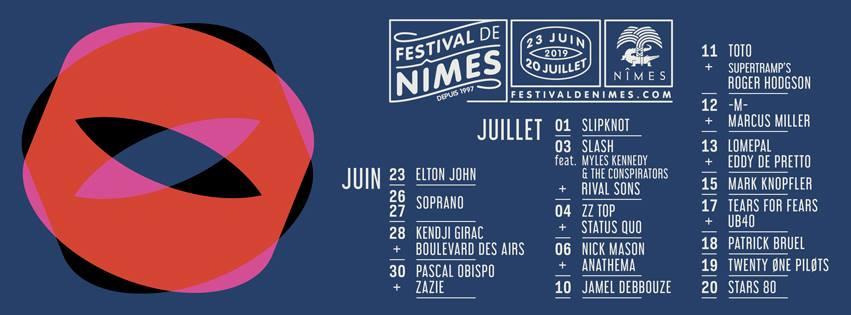 festivals mois juin 2019 festival Nîmes programmation