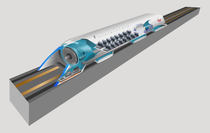 mobilité durable - maquette de l'hyperloop