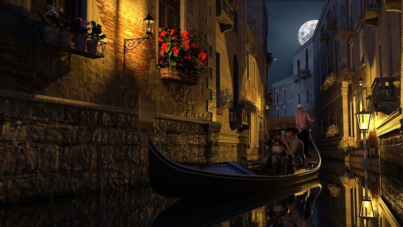 idee saint valentin - gondole couple venise