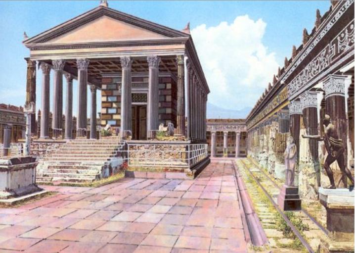 Temple d'Apollon-Pompéi-reconstruction-3D-visite-italie
