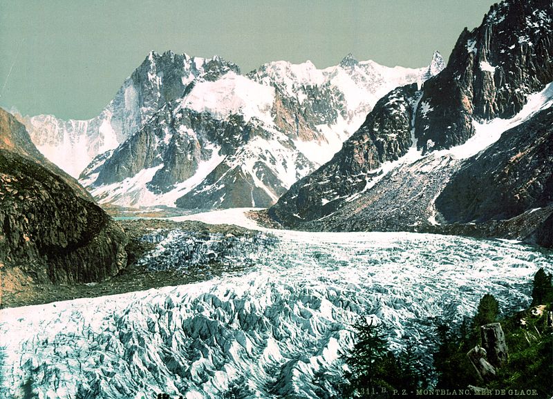 Mer de glace XXeme siècle - Les Montagnes en Europe - Paysage Montagne Neige