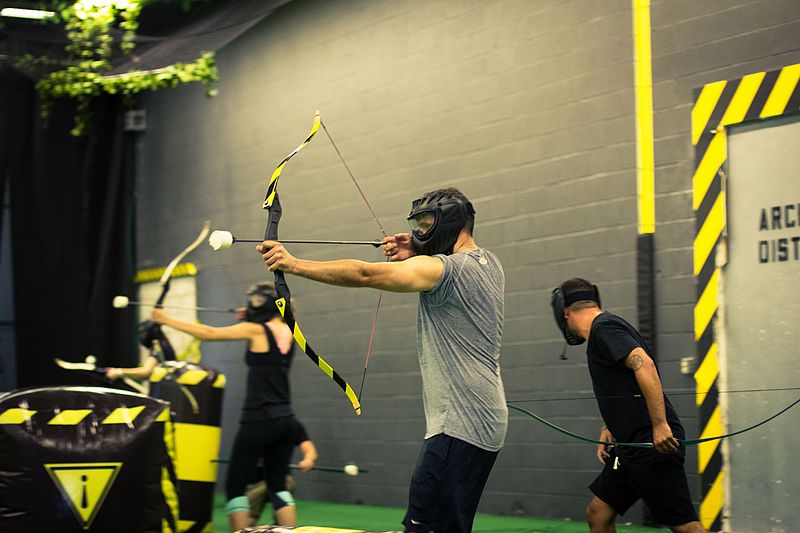 archery tag dans un lieu clos