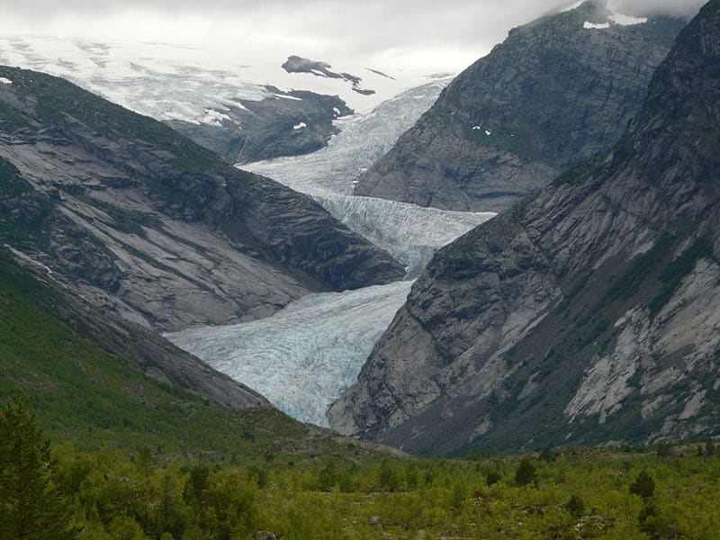 glacier du Jostedalsbreen en Norvège