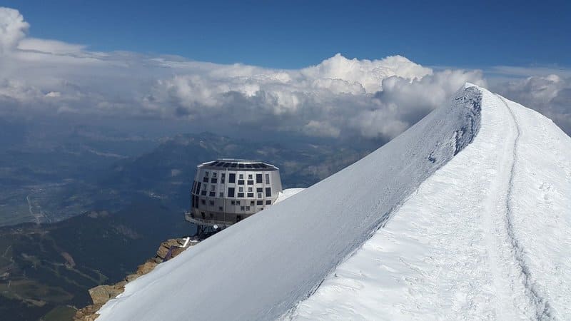 refuge du goûter aiguille du goûter chemin du mont-blanc alpinisme
