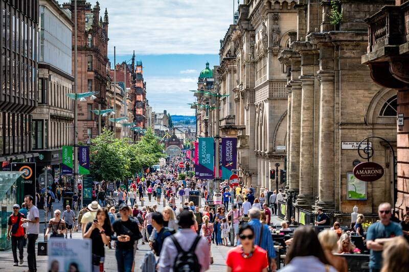 touristes ville de Glasgow