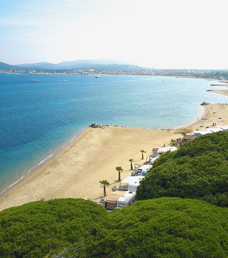 plage du camping des mûres France - vue aérienne