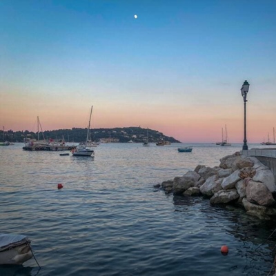 jetée côté d'azur soleil couchant