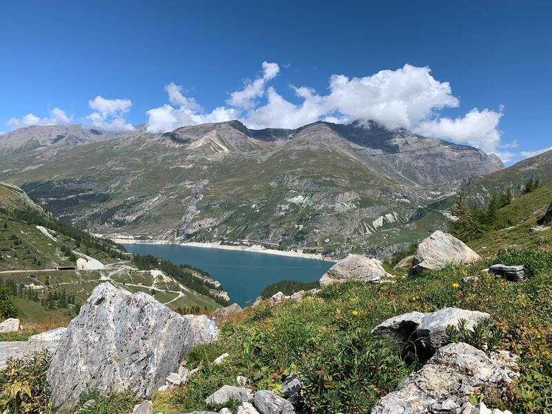 montagnes tignes lac