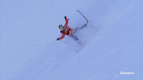 Chamonix Ski chute - GIF skieur pro 
