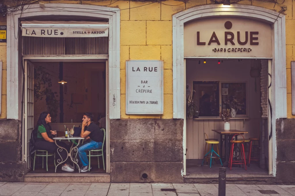 Visites romantique à Madrid restaurant