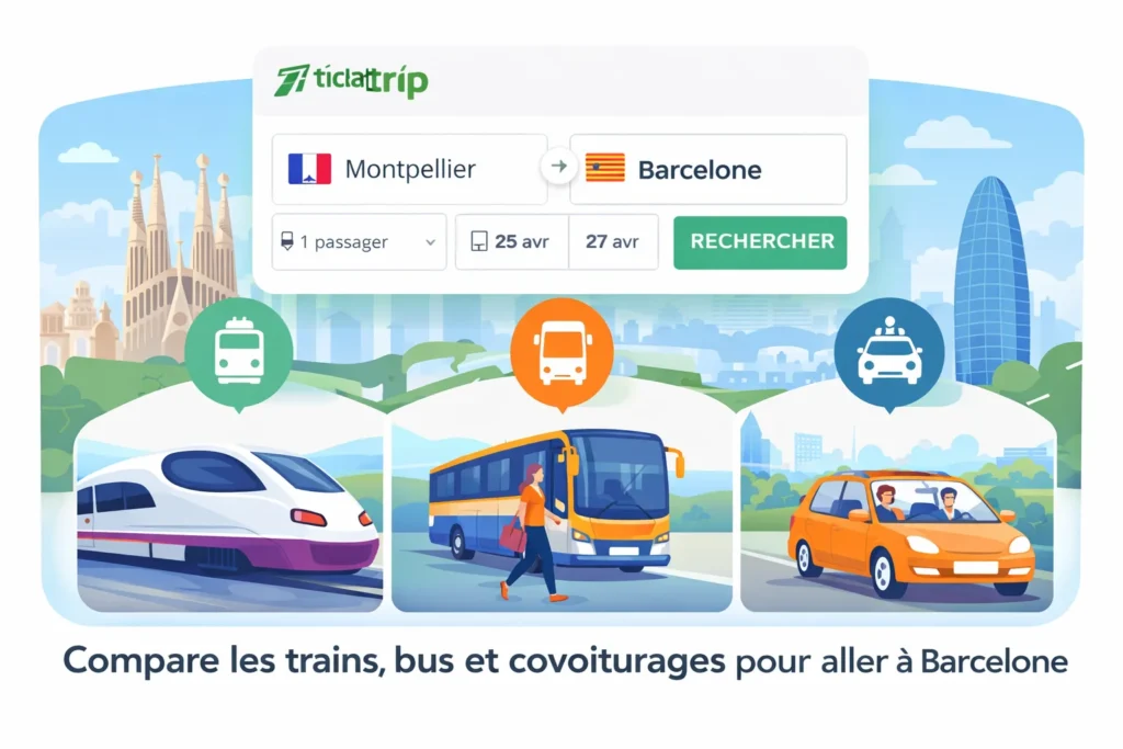 aller à Barcelone avec Tictactrip