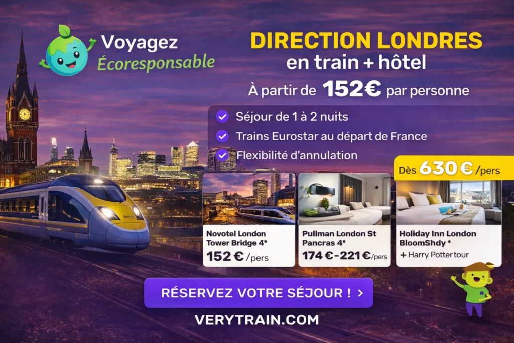 aller à londres avec Verytrain