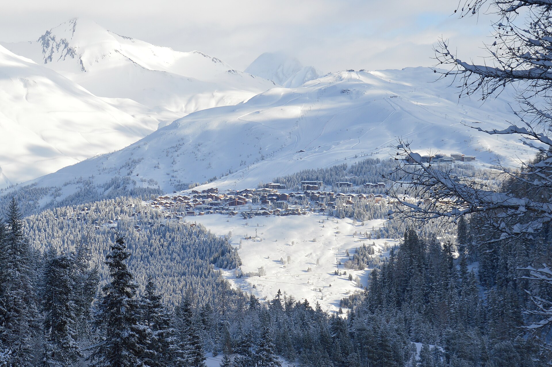 La Rosière vue depuis le télésiège de Comborcière